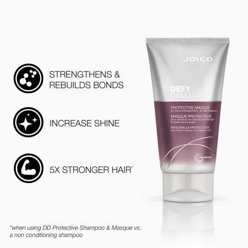 Joico Defy Damage Protective Masque | For Color-Treated Hair | Strengthen Bonds & Preserve Hair Color | With Moringa Seed Oil & Arginine