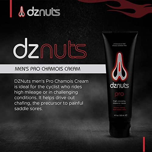 dznuts Men's Pro Chamois Cream, Anti -Chafing Cream for Saddle Sores, Chafing, Rubbing, Inner Thighs Friction for Cyclists, Runners, Triathletes