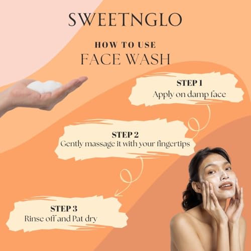 Face Wash - Natural Vitamin C from Amla, Licorice & Carrot | With Hyaluronic Acid, Rose Water, Coconut Milk | Smoothens |Brightens, Hydrates & Gentle| Paraben &Sulfate-Free Cleanser |100ml