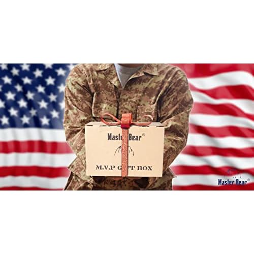 MASTER BEAR Ammo Can Gift Set For Men | Birthday Fathers Day Gifts From Wife, Son, Daughter for Husband, Dad | Glass Mug, Wristband, Sandalwood Amber - Bath Body Wash, Body Lotion, Facial Scrub mor