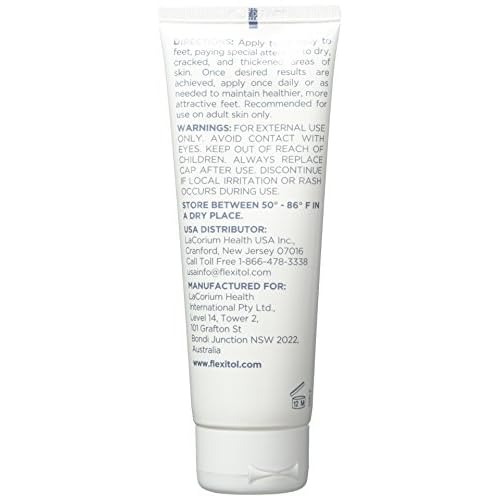 Flexitol Heel Balm 4 Oz Tube (Pack of 2), Rich Moisturizing & Exfoliating Foot Cream. Fast Relief of Rough, Dry & Cracked Skin on Heels/Feet. For Daily Use and Pedicures. Diabetic Safe and Effective