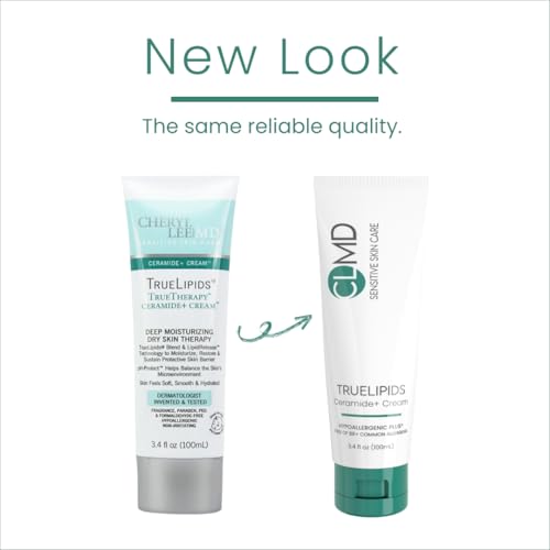 CLMD TrueLipids Ceramide+ Cream ? Deep Moisturizing Barrier Support for Sensitive Skin ? Hydrates and Soothes ? Hypoallergenic, Nourishing, and Dermatologist-Tested ? 3.4 fl oz