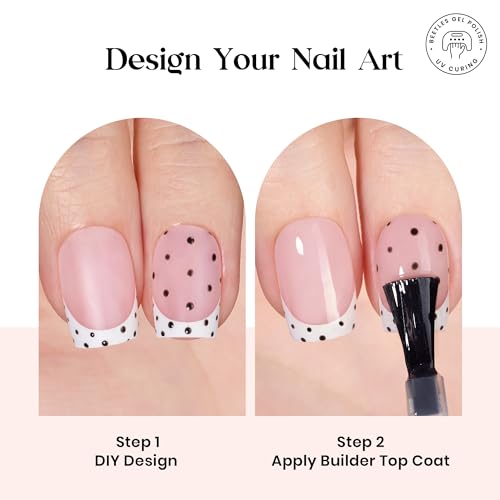 Beetles X Press Plus Gel Nails Kit - Glow French | Pink Short Square French Tip Press On Nails | 150Pcs 15 Sizes All-in-One Kit With Nail Glue,Remover,Builder Top Coat,Nail Lamp Gift For Women