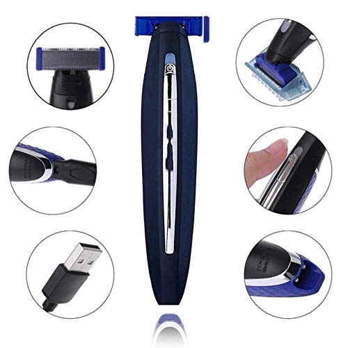 INVODA 2PCS Shaver Replacement Heads Compatible with Micro Touches Solo Trimmer Bundle with 3 Hair Guards Combs