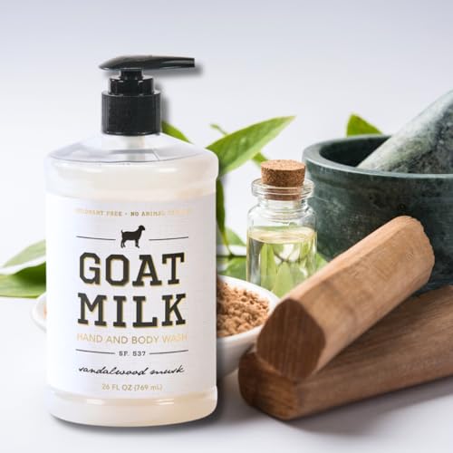 San Francisco Soap Company Goat Milk Hand And Body Wash | Sandalwood Musk | Dye-Free Body Wash And Hand Soap | Enriched With Nourishing Goat Milk | Unisex Fragrance | 25.5 Fl Oz