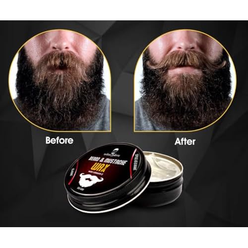 urbangabru Beard, Mustache Wax for Men ? Strong Hold Mooch Styling Wax, Balm, Cream to Shape and Nourish Your Beard (1.7 fl oz)