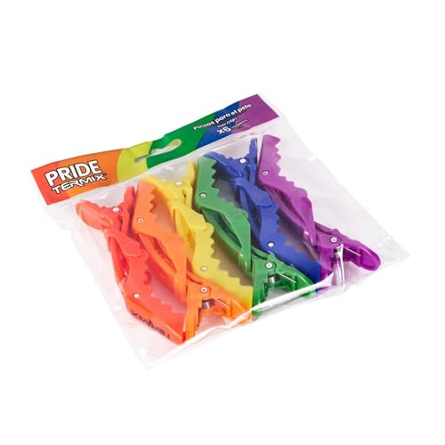 Termix Professional Pride Tweezers 6 Units with Non-Slip Handle, Strong Grip for All Hair Types and Ergonomic Design