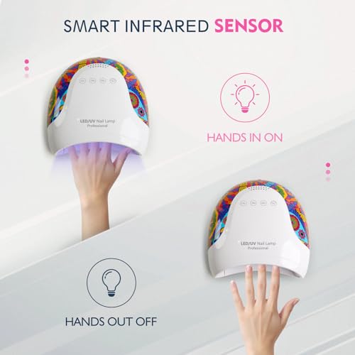 Goodoo UV LED Nail Lamp, 48W Nail Dryer for Gel Polish with 4 Timer Settings & LCD Display and Automatic Sensor, Professional UV Dryer for Home Salon
