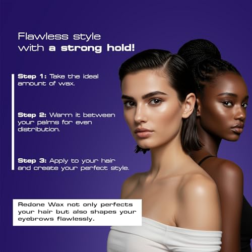 Redone Hair Styling Wax Violetta 150ml | Strong Hold & High Shine Gel Wax for Men & Women | Lavender Scent | Long Lasting Edge Control & Wet Look Hair Wax | Professional Maximum Control Finish