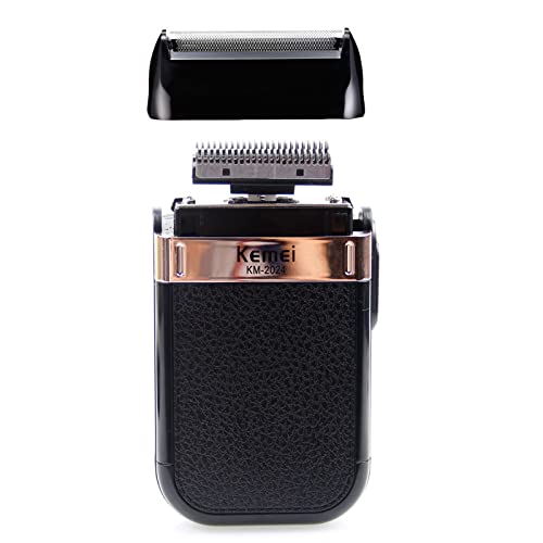 KEMEI Men's Electric Razor Waterproof Reciprocating Razor Cordless Precision Beard Trimmer Twin Blade USB Rechargeable Grooming Razors,Shaving & Hair Removal Products, KM-2024