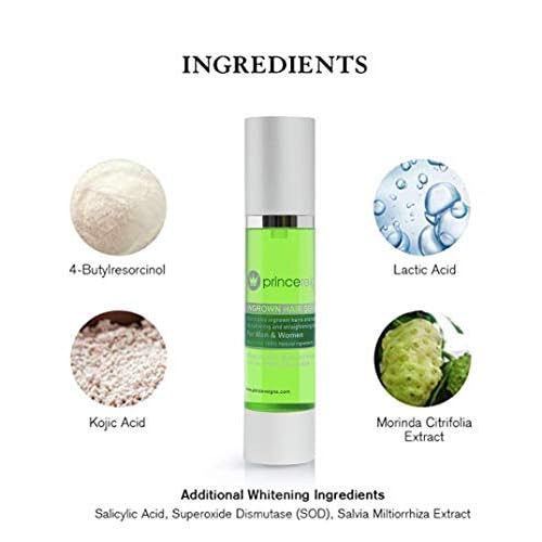 Ingrown Hair Serum - Organic Razor Bump & Redness Solution for Men & Women, Ideal for Face, Bikini, Legs, Underarm, Prevents Future Ingrown Hairs, No Alcohol or Oils - 2 Fl. Oz