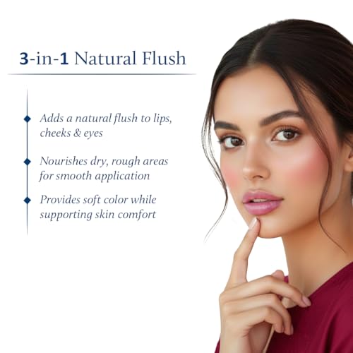 Blue Nectar Lip Tint Balm for Tinted Lips | Natural Beetroot Lip Balm Moisturizer for Dry Skin with Organic Ghee & Shea Butter | Long Lasting Hydrating Lip Tint (0.35 Oz)