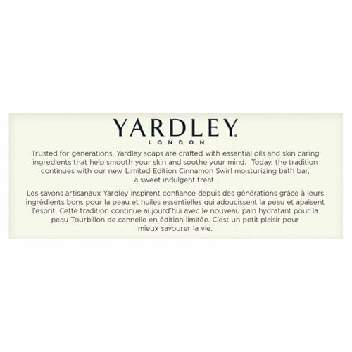 Yardley London Cinnamon Swirl Soap Bar 12 Pack, 4oz Each ? Limited Edition Infused with Cinnamon Leaf & Clove Bud Essential Oils, Moisturizing Bath Bar