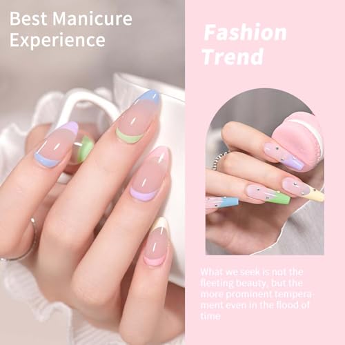 JR 9pcs 15ml Spring Gel Nail Polish Set Macaron Color Light Red Pink Nude Gel Polish Kit UV LED Soak Off Polish Home DIY Gel Polish Set