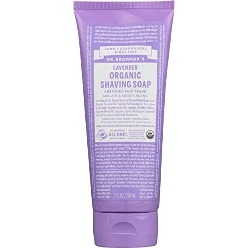 Dr. Bronner's Organic Lavender Shaving Soap, Vegan, Non GMO, 7 Fluid Ounce (Pack Of 1)