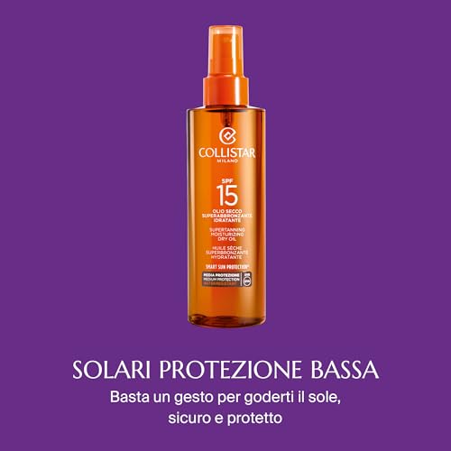 Collistar Speciale Abbronzatura Perfetta Olio Secco Superabbronzante Idratante 6.8oz (200ml) SPF15