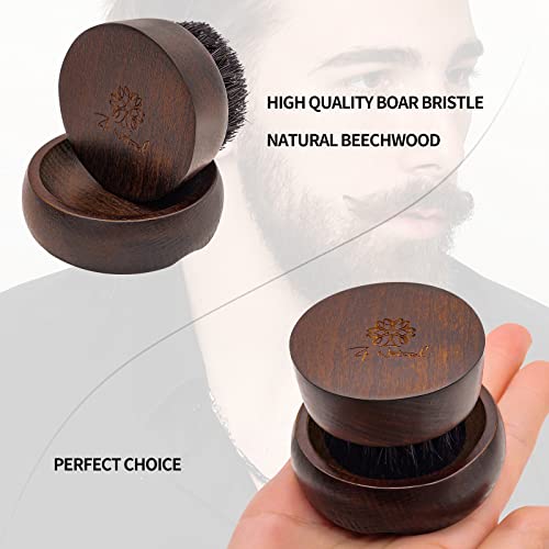 Beard Brush for Men - 100% Boar Bristle Beard Brush, Comes with Solid Wood Base - Mastering The Beards of Men All Over The World
