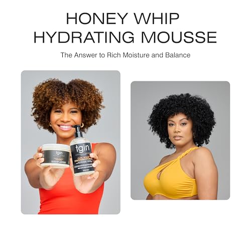 tgin Honey Whip Hydrating Mousse for Natural, Dry, Curly, and Damaged Hair - 8 Oz