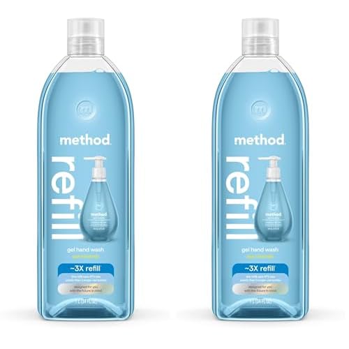 Method Gel Hand Soap Refill, Sea Minerals, Biodegradable Formula, 34 Fl Oz (Pack of 2)