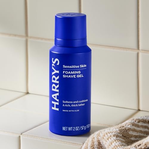 Harry's Original Shaving Kit for Men - Razor Handle, 5 Razor Blade Refills, Foaming Shave Gel, and Travel Blade Cover - German Engineered - Charcoal