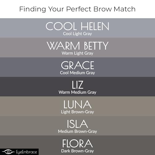 Eye Embrace Luna: Light Brown-Gray Eyebrow Pencil ? Waterproof, Double-Ended Automatic Angled Tip & Spoolie Brush, Cruelty-Free