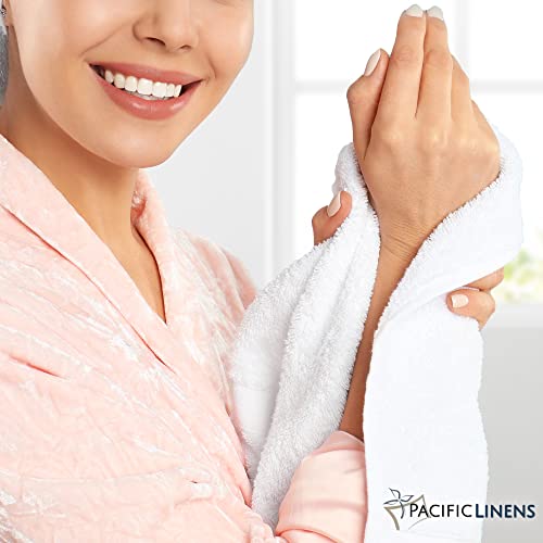 Pacific Linens Washcloths Towels, 100% Cotton, 13x13 inch Face Fingertip Towel for Bath and Kitchen Use - Wash Cloths, 12PK