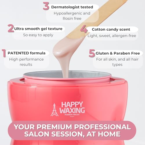 Refill Hard Wax Beads 14.11oz / 400g - Premium Polymer Hair Removal Wax for Sensitive Skin, Face & Brazilian - Painless ¡°Shrink-Wrap¡± Technology, Stripless - Rosin-Free & Hypoallergenic