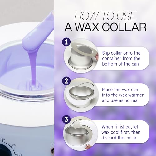 Beauticom (100 Pieces) Wax Warmer Universal Protective Collars Ring for 14oz Wax Can