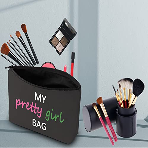 Pink and Green Sorority Gift Make Up Bag Graduation Gift For Sorority Sister (MY Pretty Girl Bag1)