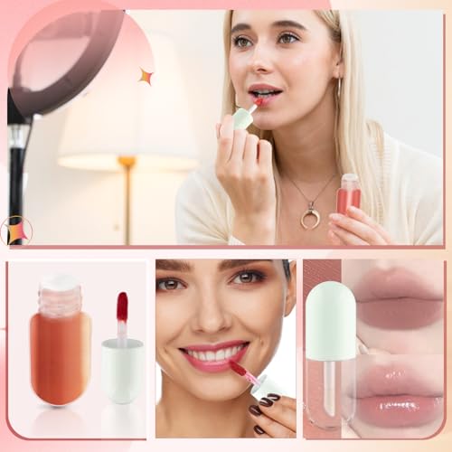 30 Pcs 5ml Lip Gloss Tubes Refillable Round Plastic Tube Vials Mini Lip Balm Bottle Container for Women Girls DIY Cosmetic Travel - Green