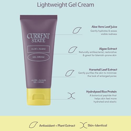 CURRENT STATE Aloe and Algae Lightweight Gel Cream - Delivers a clarifying hydration boost without weighing skin down. 2 fl oz.