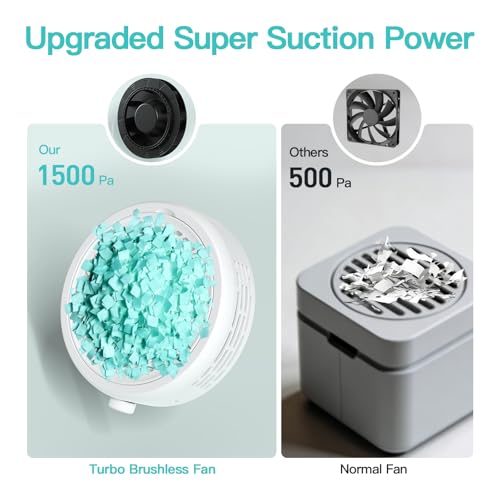 Professional 120W Nail Fan Dust Collector, Powerful Desk-Top Dust Extractor, 3-Speed Adjustable, LED Display, 12 000 RPM, Ultra-Quiet Operation, for Manicure & Pedicure