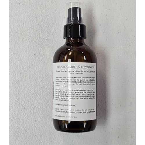 HYDROSOL Water Collection (Rose Water, 4 oz) - Moroccan Rose Water for Face & Hair - 4 oz