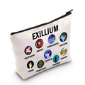 MEIKIUP Keeper of The Lost Inspired Book Lover Makeup Bag Organizer Pouch Bookish Gift (EXILLIUM Bag)