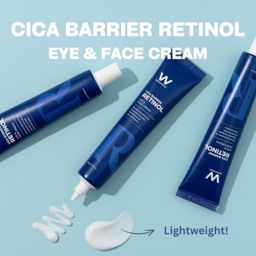Wonjin Effect CICA BARRIER RETINOL EYE & FACE CREAM 1.76 fl Oz, Retinol Vitamin A, Peptides, Wrinkle Care, Soothing, Panthenol Vitamin B5