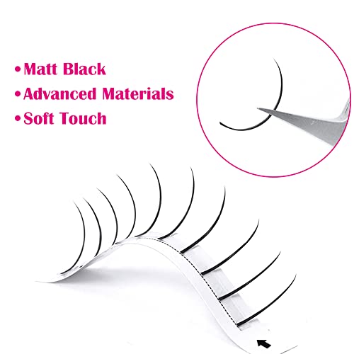 Lash Extension Spikes 15-20mm Mix D Curl Premade Lash Spikes Individual Lashes Super Mink Wipsy Volume Lash Extensions Spikes Eyelash Extension Supplies£¨D Curl,15-20mm)