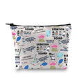 XYANFA Anesthesia Makeup Bag Anesthesiologist Gift Anesthesia Tech Week Gift Technician Gift Anesthetist Nurse Doctor Cosmetic Bag (I LIKE PEOPLE)