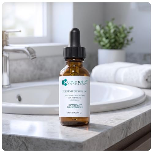 Supreme Serum 20 ? 20% Vitamin C Face Formula with Hyaluronic Acid, Glutathione & Asiatic Acid ? Antioxidant for Even Skin Tone, Firmness & Radiant Complexion ? 2 fl oz