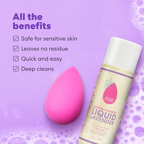 beautyblender¢ç | Blendercleanser¢ç Tool Wash | Lavender Purifying Liquid Soap | Hand, Sponge, Brush, Makeup Tool Cleanser | Lavender-Scented, Vegan, Paraben-Free, Sulfate-Free, 5 oz