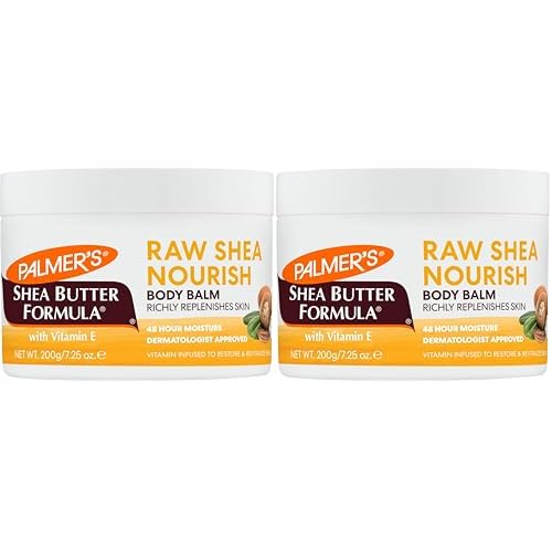 Palmer's Shea Butter Formula Raw African Shea Butter Balm,Nourishing Body Moisturizer for Rough,Dry Skin,7.25 Ounces,(Pack of 2)