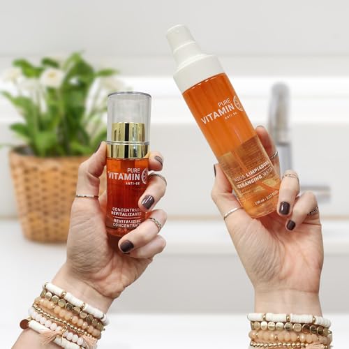 Noche Y Dia Cleanser and Hydrating Vit C Bundle - Vitamin C Serum & Vitamin C Cleansing Water
