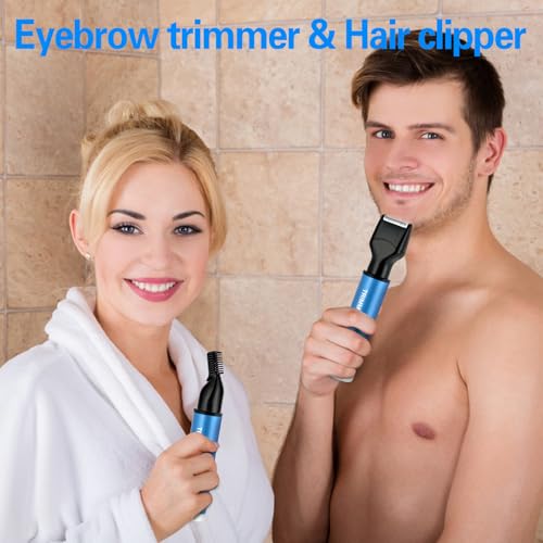 Nose Hair Trimmer for Men, Ear and Nose Hair Trimmer for Women,Sideburn,Eyebrows Hair Trimmer, Electric Facial Hair Remover with LED light display, Rechargeable, Waterproof for Home, Travel Business