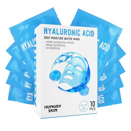 Face Masks Skincare - Cloth Sheet Face Mask With Hyaluronic Acid for Women, Moisturizing & Deep Hydration, Lightweight Non-Slip Design, Suitable for All Skin Types