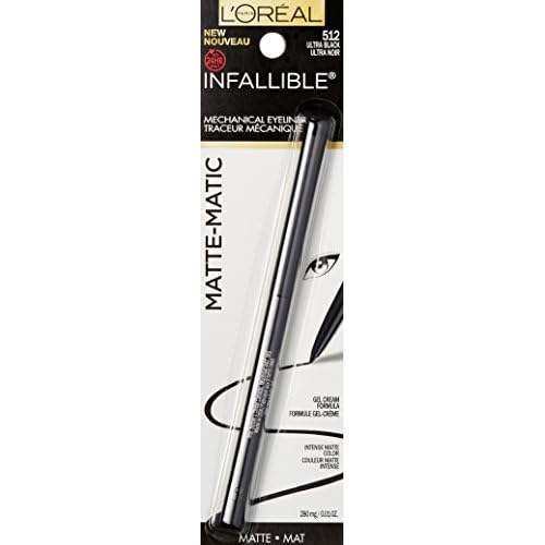 L'Or?al Paris Infallible Matte-Matic Mechanical Eyeliner, Ultra Black, 0.01 oz. (Packaging May Vary)