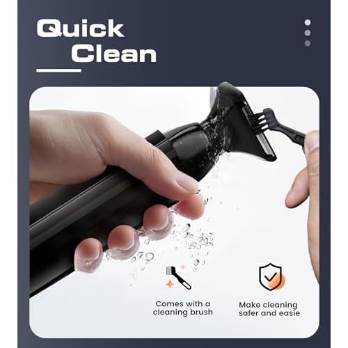 FERRISA Back Shavers for Men, Body Shaver for Men with Long Handle with 2 Shock Absorber Flex Heads, Men's Back Shaver with Facial Razor & 10 Blades