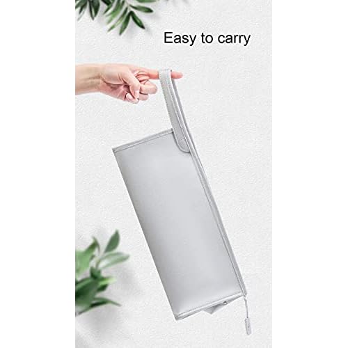 PU Leather Travel Case Storage Bag Protective Case for Dyson Supersonic Hair Dryer and Airwrap Styler (Silver)