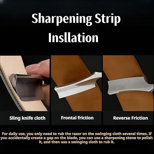 Straight Edge Razor Shaving Kit, Including Steel Shaver & Shaving Brush & Wooden Beard Comb & Brush, Beard Grooming Scissors, Idea Gift for Christmas, Birthday, Father for Men - Brown