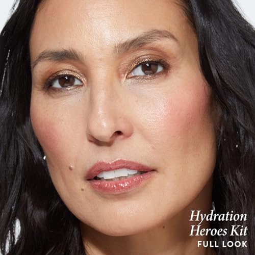 LAURA GELLER NEW YORK Hydration Heroes Kit: Spackle Primer, Hydrate + Jelly Balm Tinted Lip Balm, In the Buff + Serum Blush Cheek Tint (In the Buff Lip Balm + Practical Pink Blush)
