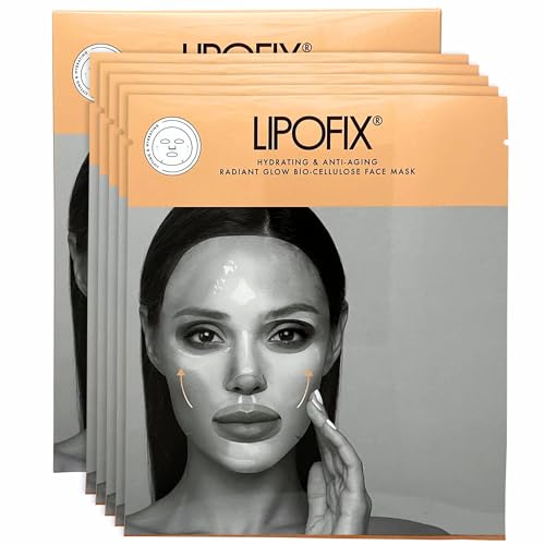 Bio-Cellulose Anti-Aging Face Mask ? Hydrating & Lifting Sheet Mask with 17 Amino Acids, Collagen Boosting, Wrinkle Reducing Spa Treatment for All Skin Types ? 5 Pack