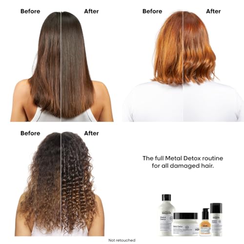 L'Oreal Professionnel Metal Detox Leave-In Oil - Detoxifies, Prevents Damage and Prolongs Hair Color With Shine